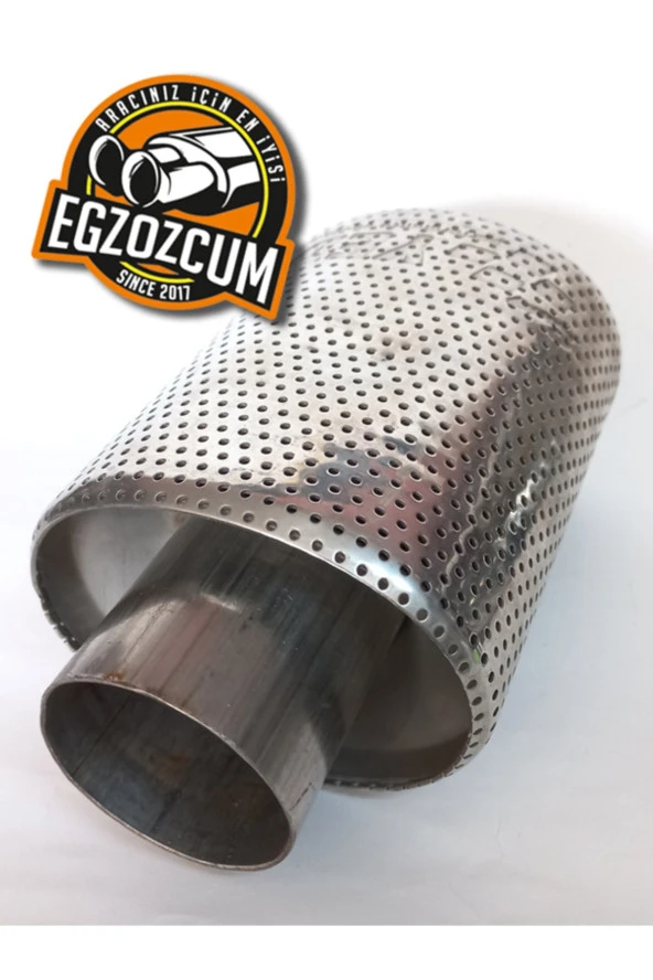 Krom Delikli Oval Içi Dolu Sessiz Egzoz Eksoz Ucu - Resim 5