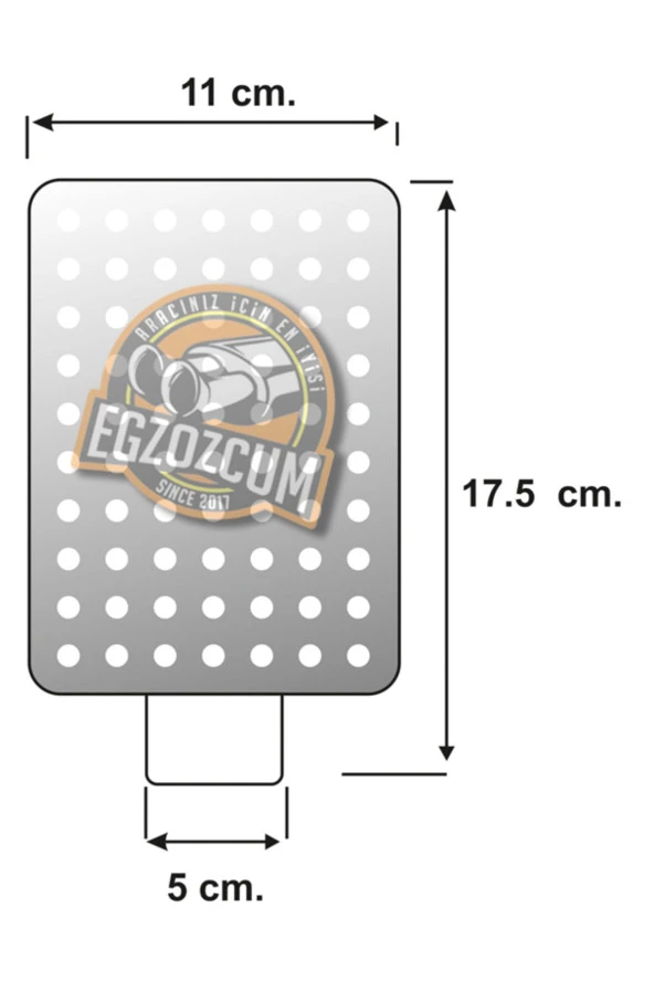 Krom Delikli Oval Içi Dolu Sessiz Egzoz Eksoz Ucu - Resim 6