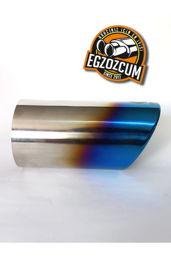 Paslanmaz Yarım Yanık Krom Tekli Egzoz Eksoz Ucu - Resim 3