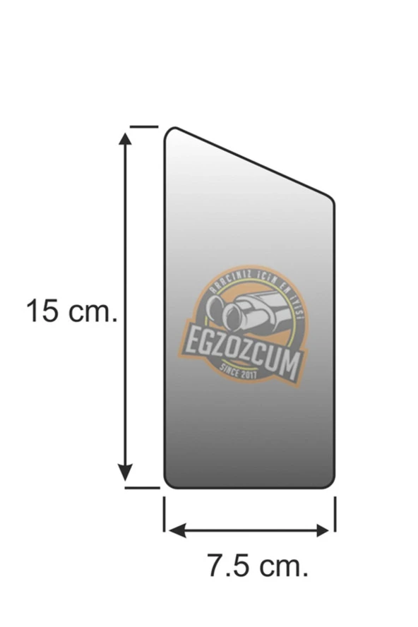 Paslanmaz Yarım Yanık Krom Tekli Egzoz Eksoz Ucu - Resim 4