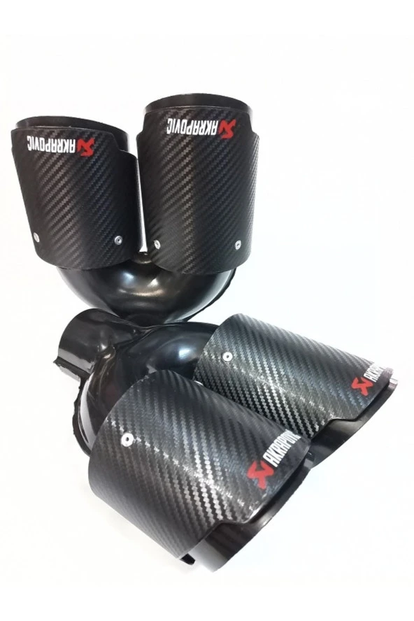Akrapovic 90 Mm Uyumlu Çift Çıkış Sag Sol Takım Karbon Kaplama Egzoz Ucu - Resim 2