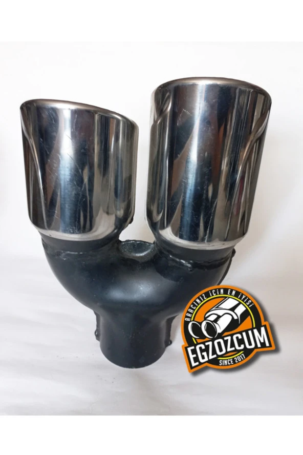 90 Mm Içi Boş Sağ Çıkışlı Egzoz Eksoz Ucu - Resim 2