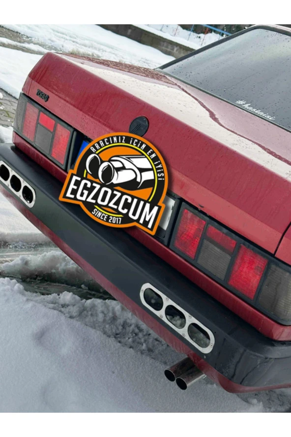 Çifli Nikelaj Her Araca Uyumlu Sessiz Egzoz Ucu - Resim 4