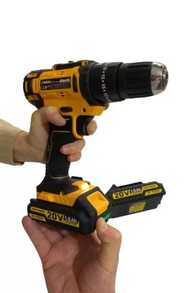 SGS Plus 5248 Akülü Darbeli Metal Ve Ahşap Vidalama Matkap Seti 20V - 4