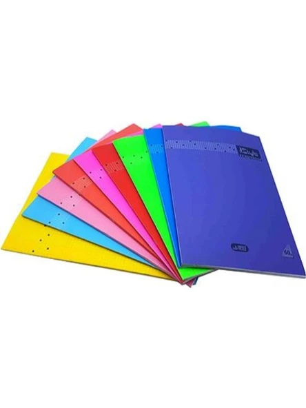 kareli 100 yaprak plastik kapak a4 boy defter - 2