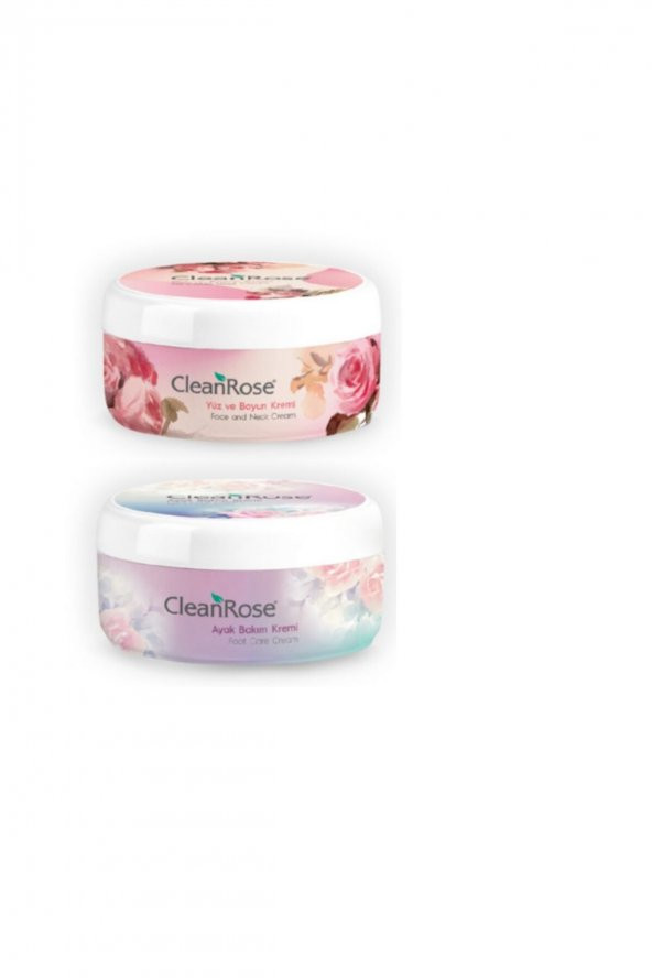 Unisex Gül Özlü Yüz Ve Boyun Kremi 125 ml + Ayak Bakım Kremi 125 ml (Ispartamdan)