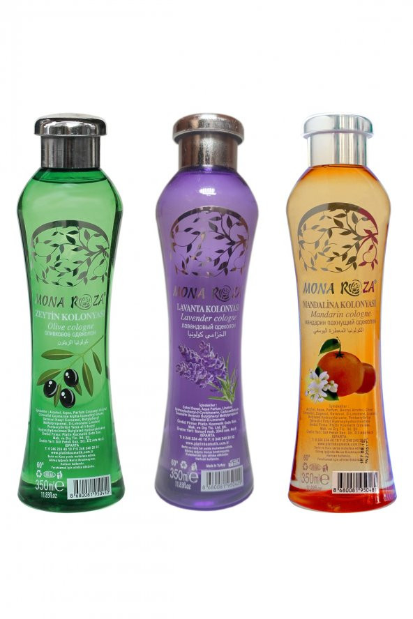 Efsane Kolonyalar Seti 3lü Set 12 (350 Ml -3 Adet)