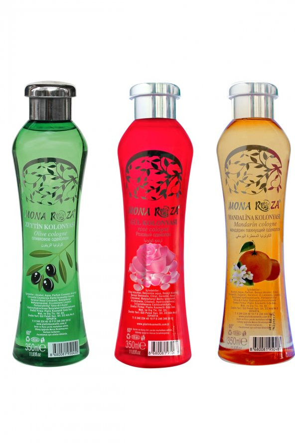 Efsane Kolonyalar Seti 3lü Set 21 (350 Ml -3 Adet)