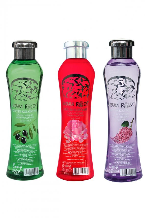 Efsane Kolonyalar Seti 3lü Set 18 (350 Ml -3 Adet)