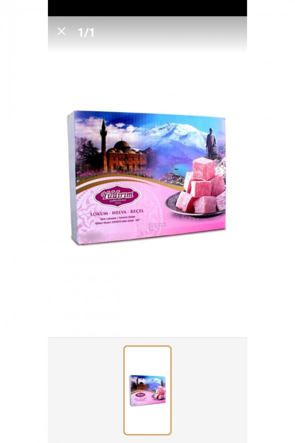 750gr Muska Şeklinde Güllü Lokum - 2