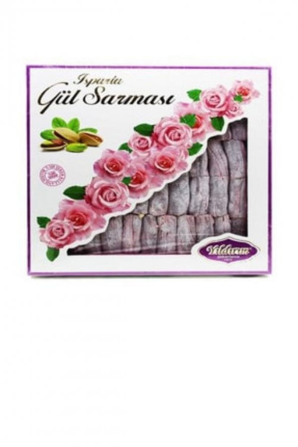 Yıldırım Gül Sarması Gül Lokumu Gül Aromalı Antep Fıstıklı Lokum 400 Gr