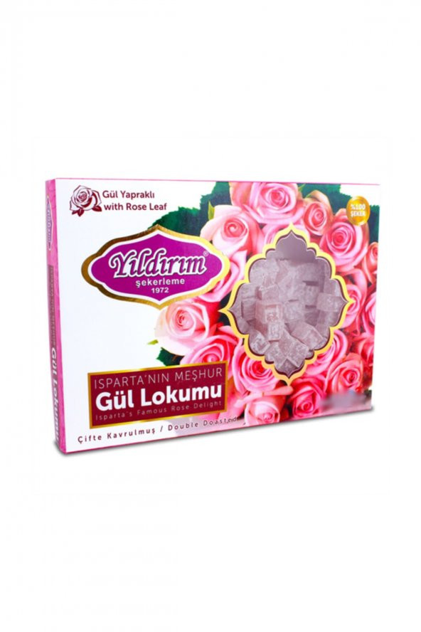 Gül Yapraklı Çift Kavrum Gül Lokumu 250 Gr -