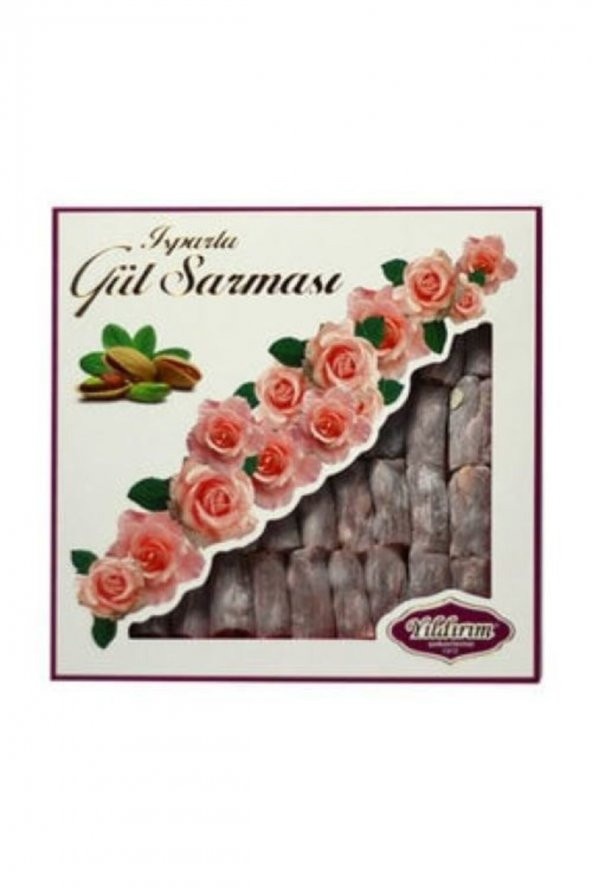 Yıldırım Gül Sarması Gül Lokumu Gül Aromalı Antep Fıstıklı Lokum 250 Gr