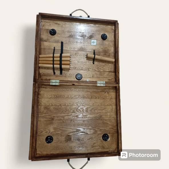 Katlanabilir Ahşap Yer Sofrası Masası 80x120x35 - Organizasyon Masası - 3