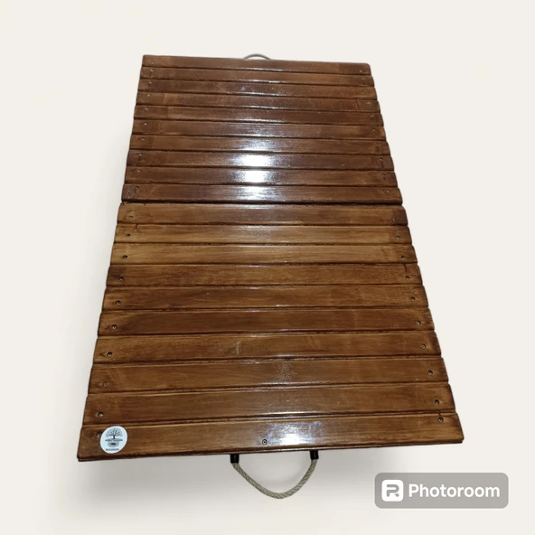 Katlanabilir Ahşap Yer Sofrası Masası 80x120x35 - Organizasyon Masası - 4