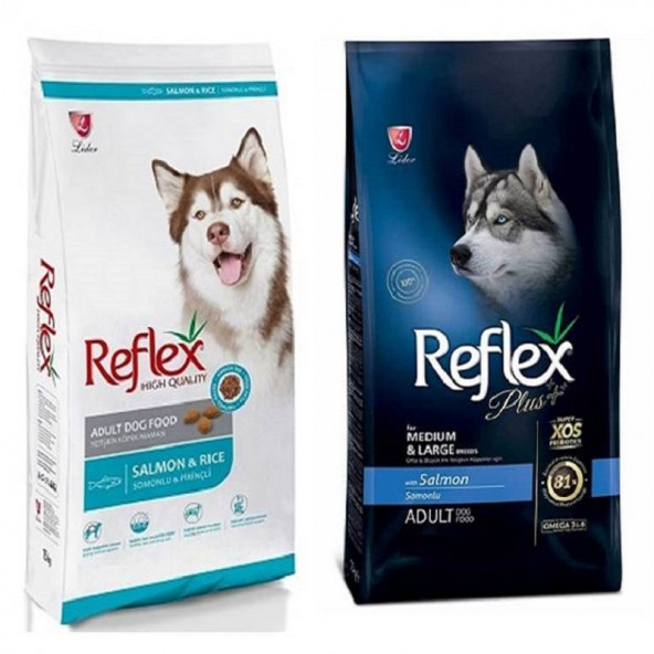 Reflex Balıklı Yetişkin Köpek Maması + Reflex Plus Balıklı Yetişkin Köpek Maması 2 x 3 KG