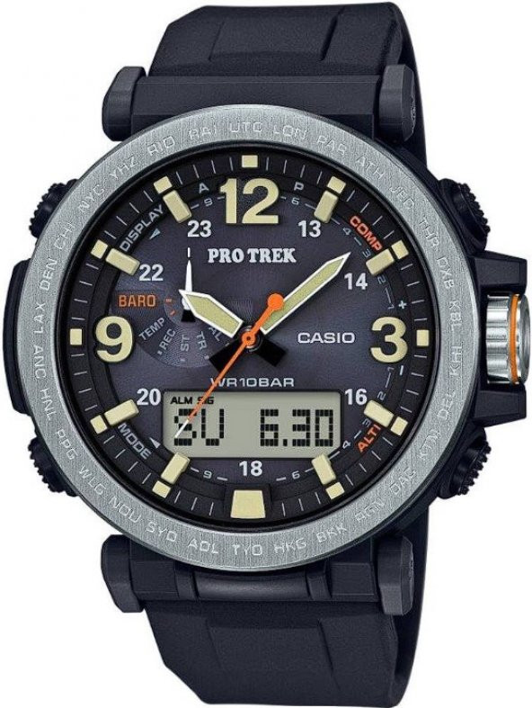 Casio Pro Trek 51mm Silikon Kordon Erkek Kol Saati PRG-600-1CR