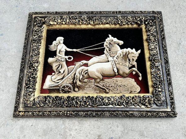 Olimpiyatlarda Yarışan Romalı Güzel Kadın Temalı Halı Tablo 95x75cm - İran Tebriz Halı Kilim Tablo (Model B) - 2