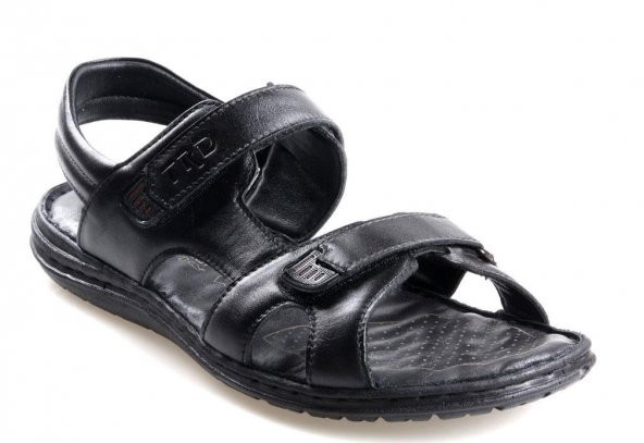 Tardelli 186 Erkek Büyük Numara (45-48) Ortapedik Masaj Tabanlı Hakiki Deri Sandalet Ayakkabı