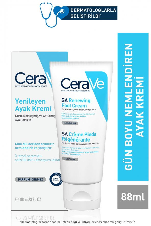 Cerave SA Regenerierende Fubcreme Kuru Sertleşmiş & Çatlamış Ayaklar İçin 88 ml