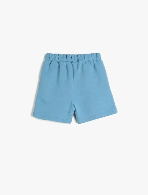 Koton Erkek Bebek Şort Cepli Beli Bağlamalı Pamuklu - Resim 2