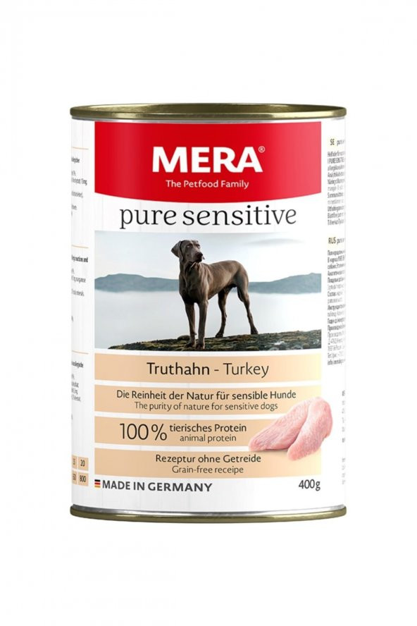 Pure Sensitive Grain Free Turkey Tahılsız Hindi Etli Köpek Konserve Yaş Mama 400 Gr