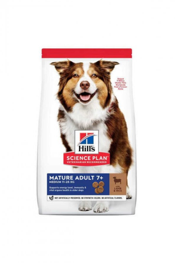 Mature Adult +7 Kuzu Et ve Pirinçli Yaşlı Köpek Maması 14 kg
