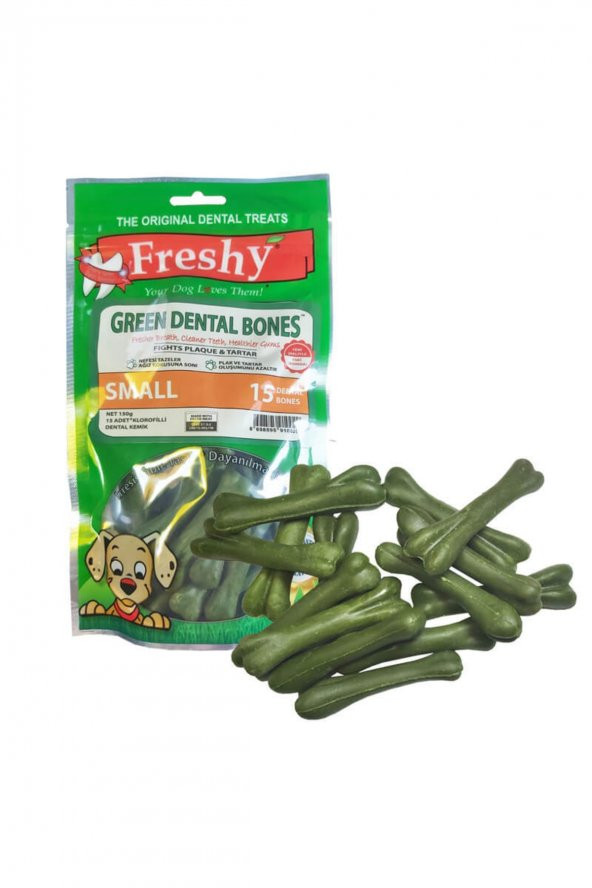 Green Dental Bones Ağız Kokusu Önleyici Köpek Ödülü 15li ürün görseli 1