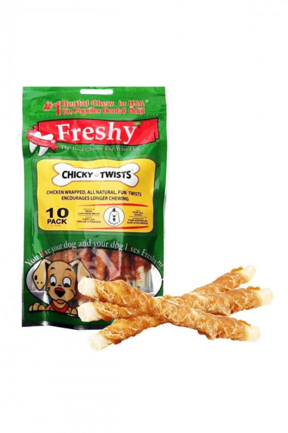 Tavuk Etli Kaplı Burgu Çubuk Kemik Köpek Ödül Maması X 3 Paket - 2