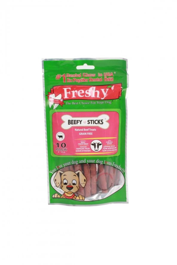 Beefy Sticks Gerçek Sığır Etli Köpek Ödül 10 Lu