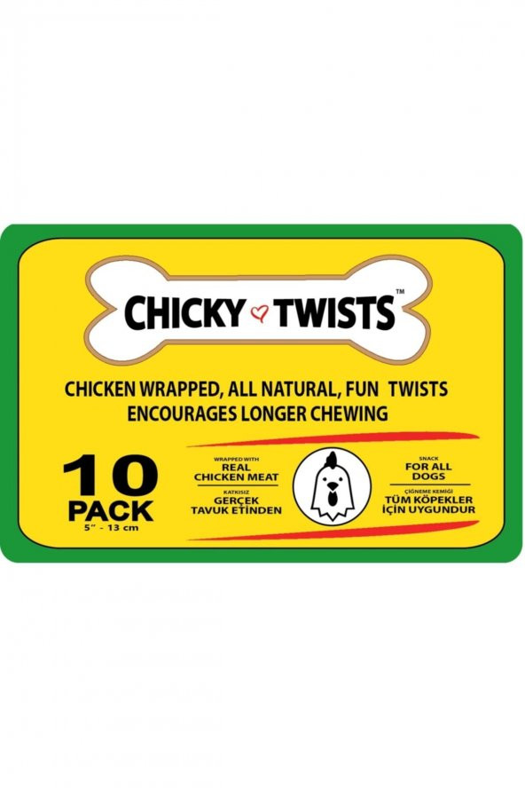 Chicky Twist - 20 Adet Tavuk Etli Burgu Çubuk - 180g - Taze Et Ile Hazırlanmıştır - 2li Set - Resim 3