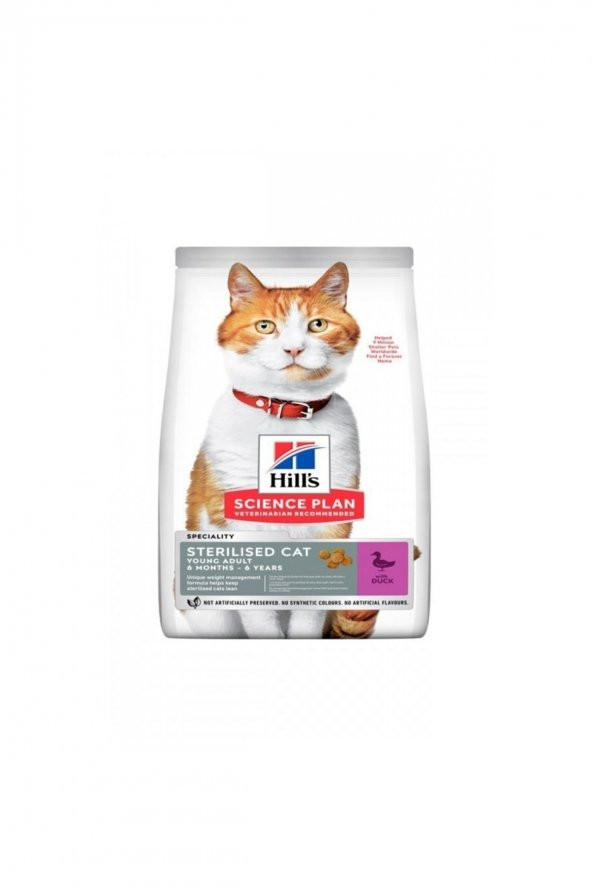 Hills Sterilised Kısırlaştırılmış Ördekli Kedi Maması 3 Kg