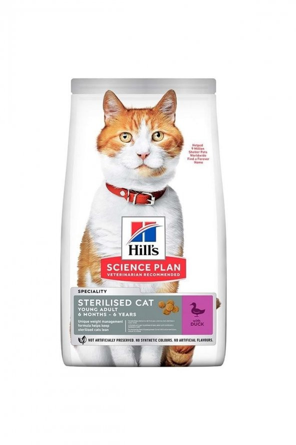 Hills Ördekli Kısırlaştırılmış Kedi Maması 1,5 kg