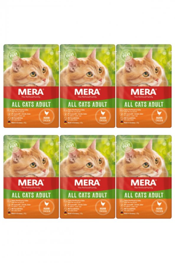 Tahılsız Tavuk Etli Yaş Kedi Maması 85 Gr X 6 Adet / Pouch Konserve ürün görseli 1