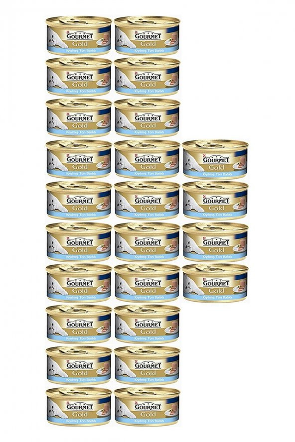 Gourmet Gold Kıyılmış Ton Balıklı Yaş Kedi Maması 85gr 24 Lü Paket ürün görseli 1