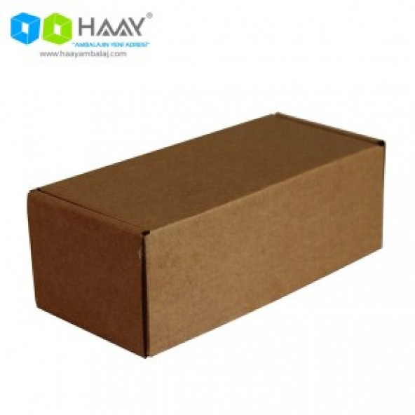 HAAY AMBALAJ 18x7,5x6cm-kraft Kilitli E-ticaret Kargo Kutusu(30ADET) ürün görseli 1