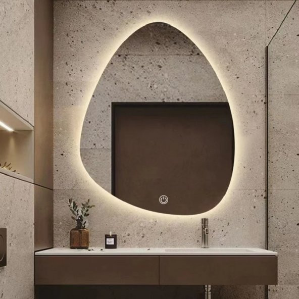 Banyo Aynası / Lavabo Aynası /Ledli Dokunmatik Ayna / Flora SUEN 64cm KJH-01 - 1