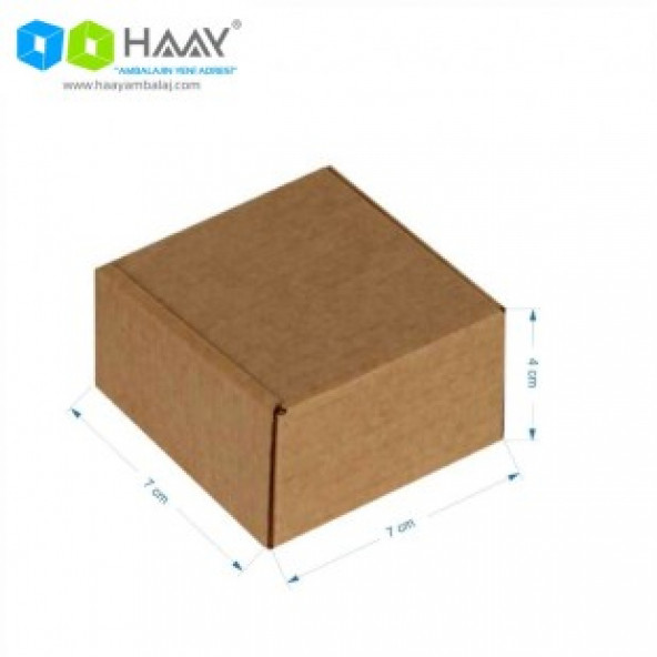 HAAY AMBALAJ 7x7x4cm Kutu Kraft (75 Adet)