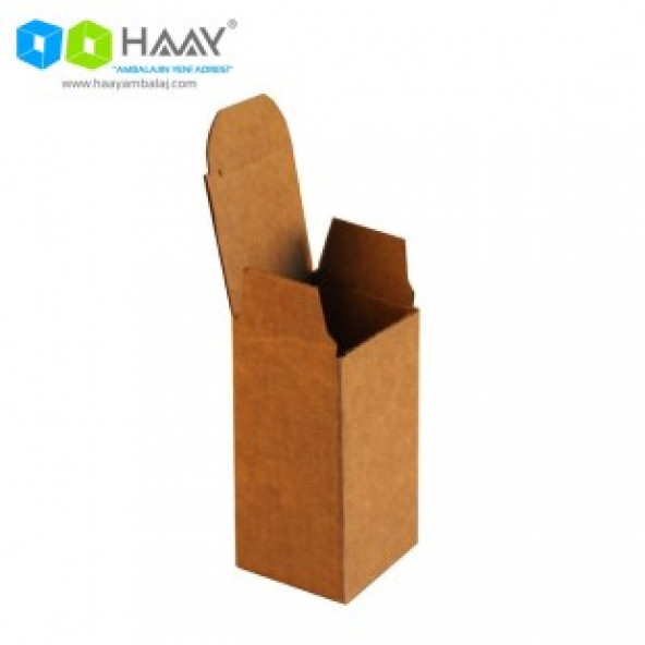 HAAY AMBALAJ 4x4x8cm Tek Oluklu Kutu - Kraft (150ADET)