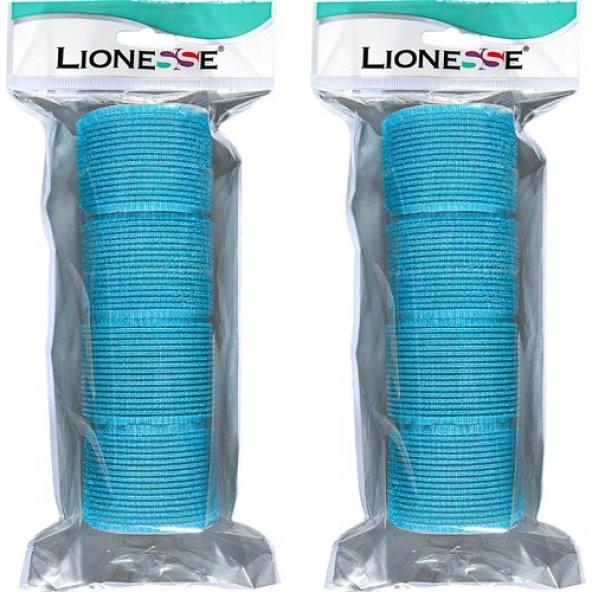 Lionesse Bigudi 1115 Süngerli Mavi 4Lü Paket 2 Adet