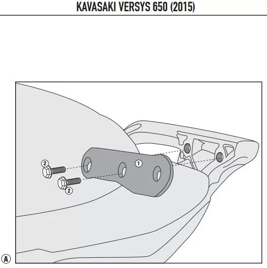 KAPPA4114KITKKAWASAKIVERSYS650(15-23)YANÇANTATAŞIYICIBAĞLANTIKITI