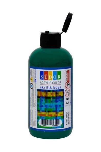 Akrilik Boya 250 Ml Vermiyon Kırmızı Şişede - 11