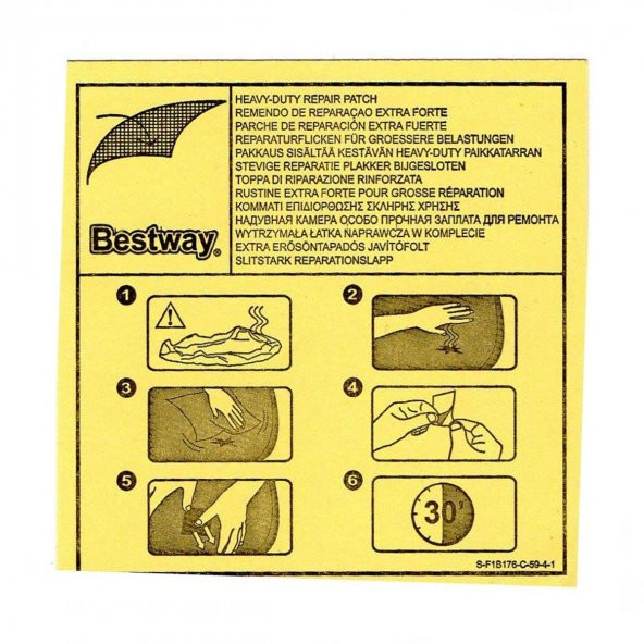 Bestway Şişme Ürünler için Tamir Yaması 6,5 x 6,5 cm 62091 - 5