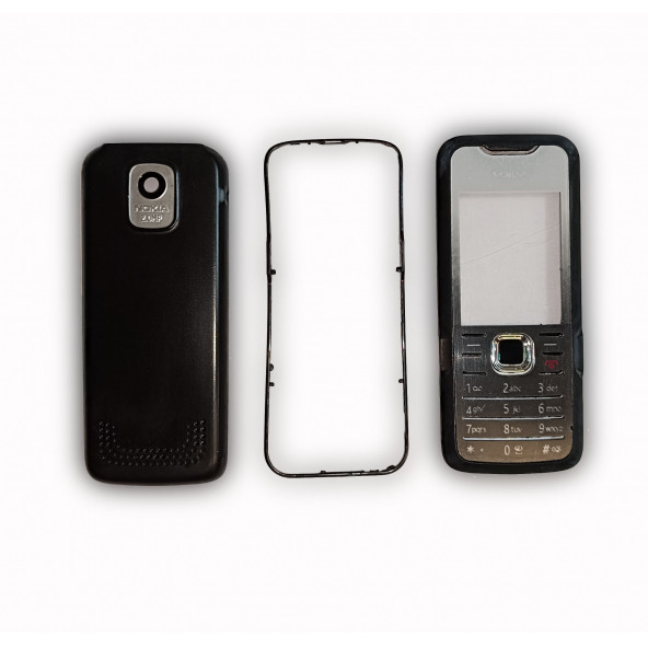 Nokia 7210s Kapak Nokia 7210s uyumlu Siyah ön Kapak Arka Kapak ve Tuş Takımı