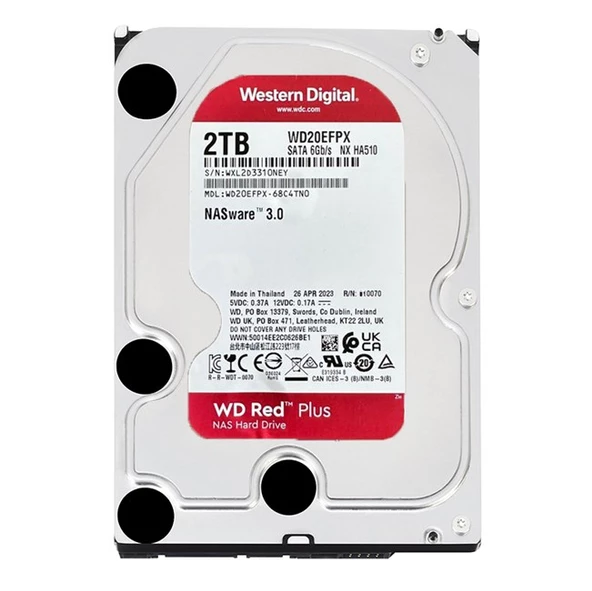 WD Red Plus Nas 2TB 3.5'' 5400Rpm SATA (WD20EFPX) - 3