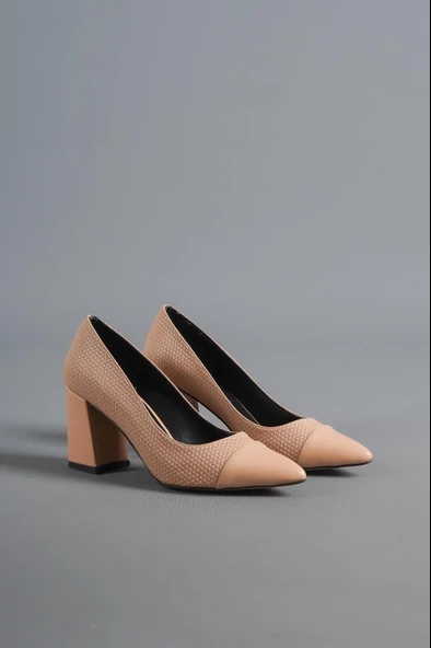 BAYAN TEN MERİLLE CİLT SİVRİ BURUN STİLETTO AYAKKABI - 2