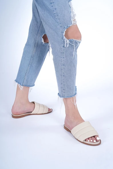 BAYAN NUT DİKİŞ DETAYLI DÜZ TERLİK - Resim 2