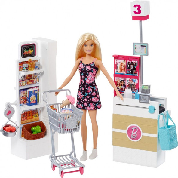 Barbie Barbie Süpermarkette Oyun Seti Frp01 /