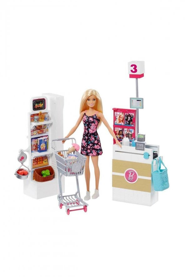 Barbie Süpermarkette Oyun Seti FRP01 T000FRP01