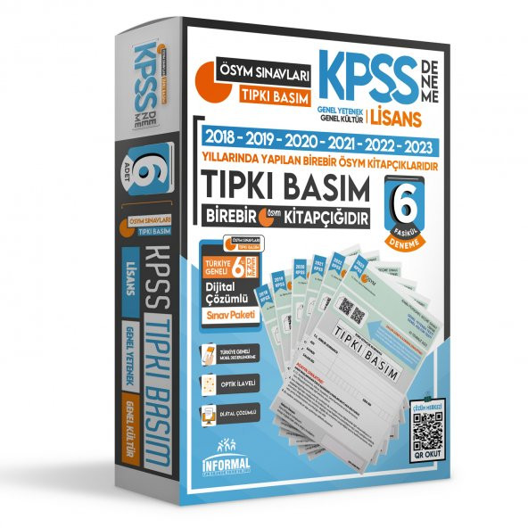 2024 KPSS Lisans ÖSYM Çıkmış Soru Tıpkı Basım Türkiye Geneli Dijital Çözümlü 6lı DENEME PAKETİ